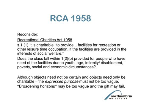 recreational charities act 1958|Recreational Charities Act 1958 .